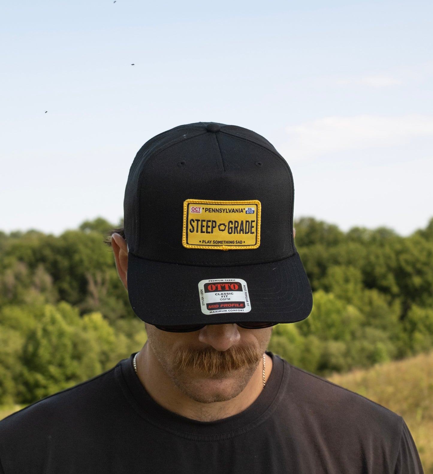 Black 5 Panel Hat