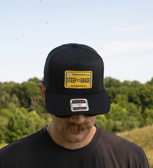 Black 5 Panel Hat